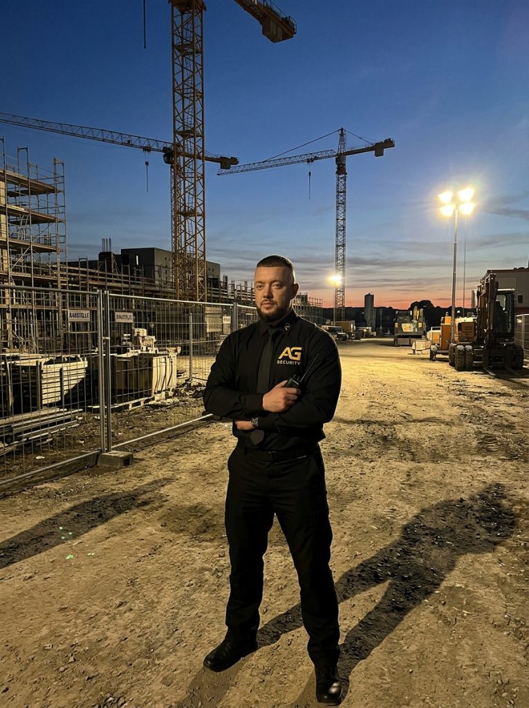 AG Security Baustellenbewachung Metzingen – Sicherheitswachmann auf Baustelle